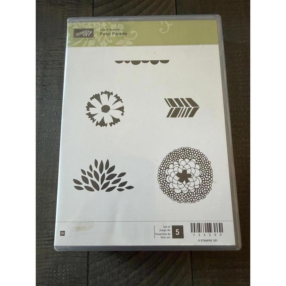 Stampin’ Up Petal Parade wood block rubber stamp set - Picture 1 of 4